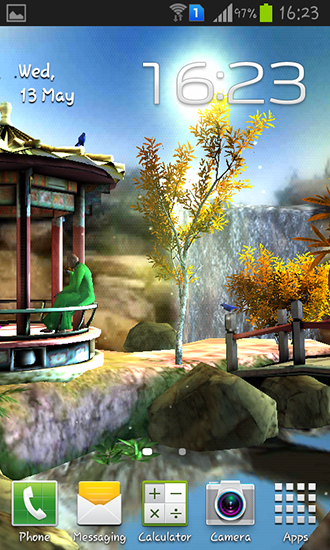 Ladda ner Oriental garden 3D - gratis live wallpaper för Android på skrivbordet.
