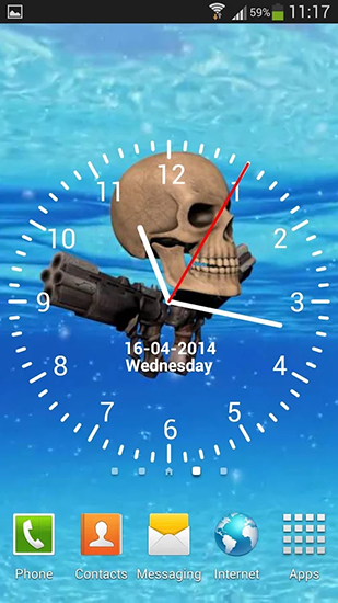 Ladda ner Pirate skull - gratis live wallpaper för Android på skrivbordet.