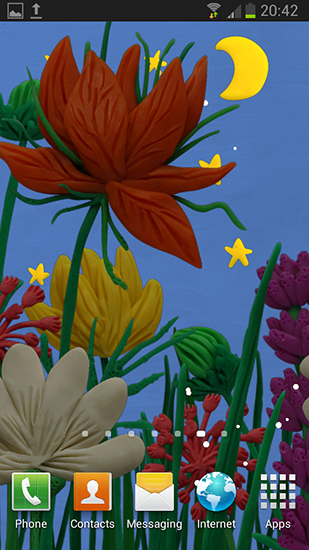 Ladda ner Plasticine spring flowers - gratis live wallpaper för Android på skrivbordet.