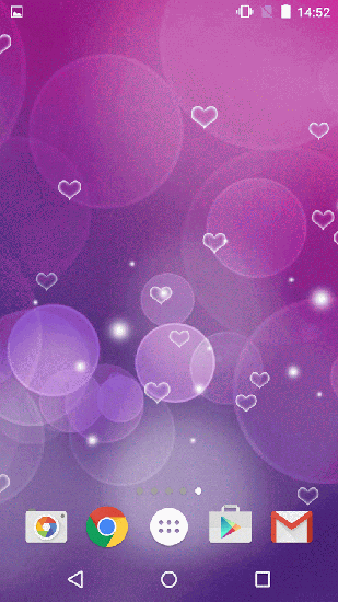 Ladda ner Purple hearts - gratis live wallpaper för Android på skrivbordet.
