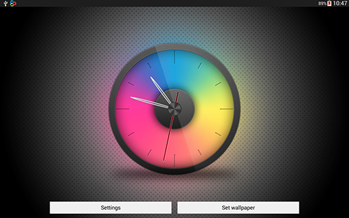 Ladda ner Rainbow clock - gratis live wallpaper för Android på skrivbordet.