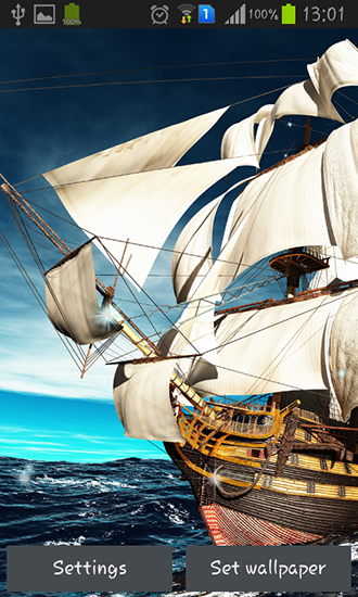 Ladda ner Sailing ship - gratis live wallpaper för Android på skrivbordet.