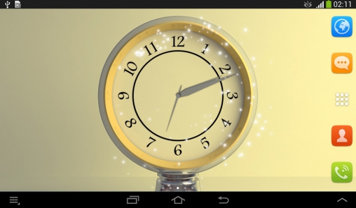 Ladda ner Silver clock - gratis live wallpaper för Android på skrivbordet.