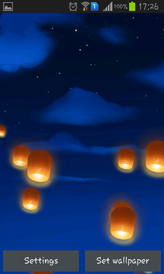Ladda ner Sky lanterns - gratis live wallpaper för Android på skrivbordet.