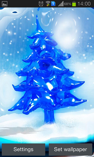 Ladda ner Snowy Christmas tree HD - gratis live wallpaper för Android på skrivbordet.