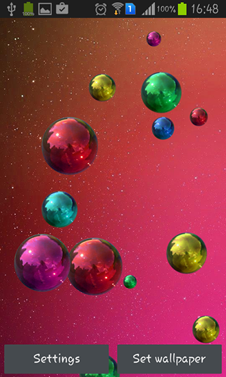 Ladda ner Space bubbles - gratis live wallpaper för Android på skrivbordet.