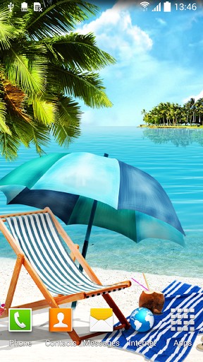 Ladda ner Summer beach - gratis live wallpaper för Android på skrivbordet.