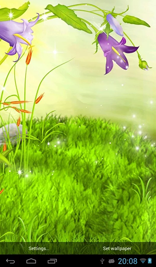 Ladda ner The sparkling flowers - gratis live wallpaper för Android på skrivbordet.