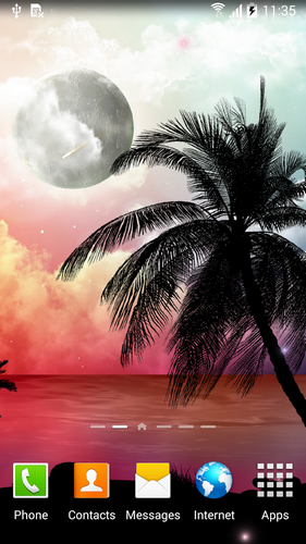 Ladda ner Tropical night - gratis live wallpaper för Android på skrivbordet.