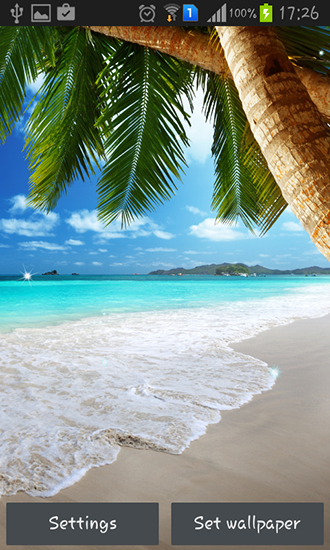 Ladda ner Tropical beach - gratis live wallpaper för Android på skrivbordet.