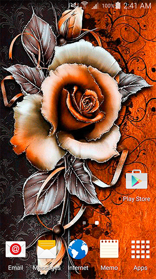Ladda ner Vintage flower - gratis live wallpaper för Android på skrivbordet.