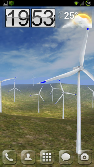 Ladda ner Wind turbines 3D - gratis live wallpaper för Android på skrivbordet.