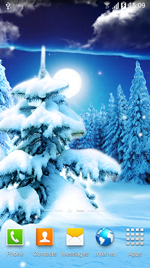 Ladda ner Winter forest 2015 - gratis live wallpaper för Android på skrivbordet.