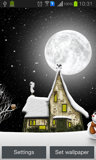 Ladda ner Winter night by Mebsoftware - gratis live wallpaper för Android på skrivbordet.