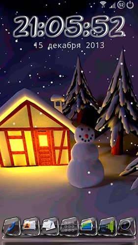 Ladda ner Winter snow in gyro 3D - gratis live wallpaper för Android på skrivbordet.