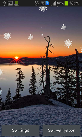 Ladda ner Winter sunset - gratis live wallpaper för Android på skrivbordet.