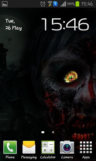 Ladda ner Zombie eye - gratis live wallpaper för Android på skrivbordet.