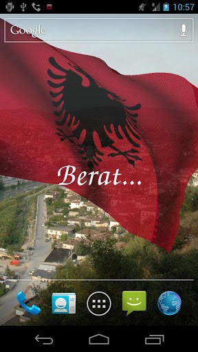 3D flag of Albania