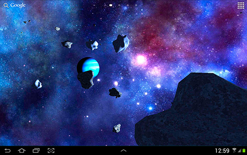 Ladda ner Asteroids 3D - gratis live wallpaper för Android på skrivbordet.