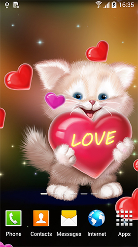 Cute cat by Live Wallpapers 3D