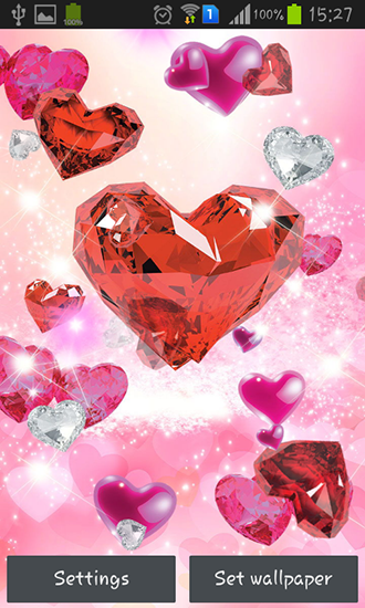 Diamond hearts by Live wallpaper HQ