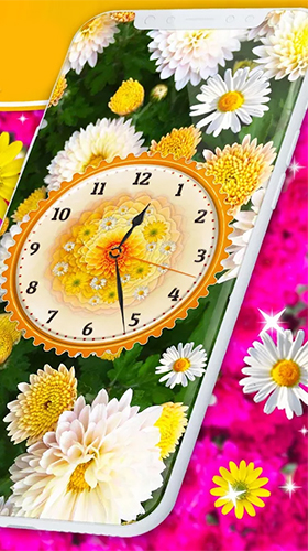 Flowers analog clock