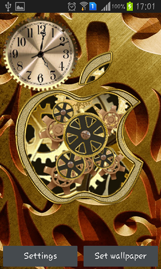 Golden apple clock
