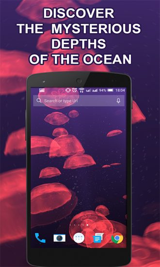 Gratis 3D live wallpaper för Android på surfplattan arbetsbordet: Jellyfishes.