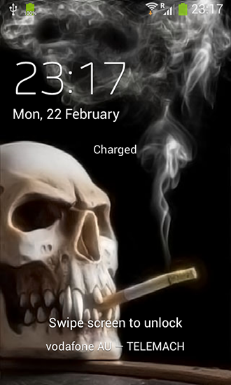 Smoking skull