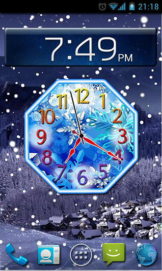 Winter snow clock