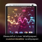 Förutom levande bakgrundsbild till Android Clouds ström, ladda ner gratis live wallpaper APK Beautiful music visualizer andra.