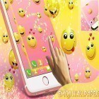 Förutom levande bakgrundsbild till Android Tech bubble ström, ladda ner gratis live wallpaper APK Emoji andra.