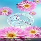 Förutom levande bakgrundsbild till Android City rain ström, ladda ner gratis live wallpaper APK Flower clock by Thalia Spiele und Anwendungen andra.