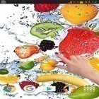 Förutom levande bakgrundsbild till Android Music clock ström, ladda ner gratis live wallpaper APK Fruits in the water andra.