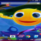 Förutom levande bakgrundsbild till Android Water lily ström, ladda ner gratis live wallpaper APK Funny little fish andra.