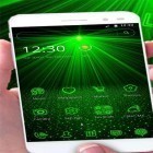 Förutom levande bakgrundsbild till Android Dryad ström, ladda ner gratis live wallpaper APK Laser green light andra.