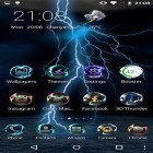 Förutom levande bakgrundsbild till Android Super clock ström, ladda ner gratis live wallpaper APK Lightning storm 3D andra.