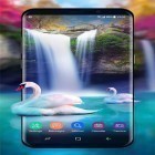 Förutom levande bakgrundsbild till Android Device info ström, ladda ner gratis live wallpaper APK Waterfall and swan andra.