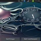 Förutom levande bakgrundsbild till Android Aquarium ström, ladda ner gratis live wallpaper APK Black clock andra.