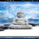 Förutom levande bakgrundsbild till Android Drops on tulips ström, ladda ner gratis live wallpaper APK Buddha andra.