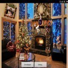 Förutom levande bakgrundsbild till Android Zebra ström, ladda ner gratis live wallpaper APK Christmas fireplace andra.