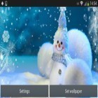 Förutom levande bakgrundsbild till Android Real grass ström, ladda ner gratis live wallpaper APK Christmas snowman andra.