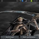 Förutom levande bakgrundsbild till Android Snow HD deluxe edition ström, ladda ner gratis live wallpaper APK Dark death andra.