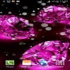 Förutom levande bakgrundsbild till Android Neon smoke ström, ladda ner gratis live wallpaper APK Diamonds for girls andra.
