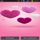 Förutom levande bakgrundsbild till Android Mountain weather ström, ladda ner gratis live wallpaper APK Fluffy hearts andra.