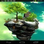 Förutom levande bakgrundsbild till Android Galaxy light ström, ladda ner gratis live wallpaper APK Fly island 3D andra.