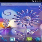 Förutom levande bakgrundsbild till Android Sakura falling ström, ladda ner gratis live wallpaper APK Glass flowers andra.