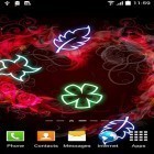 Förutom levande bakgrundsbild till Android Amazing Land ström, ladda ner gratis live wallpaper APK Glowing flowers andra.