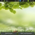 Förutom levande bakgrundsbild till Android Glass droplets ström, ladda ner gratis live wallpaper APK Green spring andra.