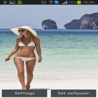 Förutom levande bakgrundsbild till Android Blue enchantress ström, ladda ner gratis live wallpaper APK Hottest girls: Hot beach andra.